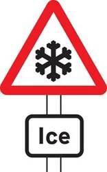 warning sign for ice