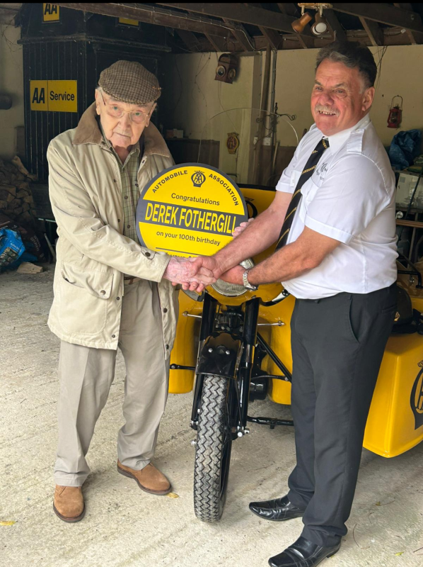 Derek fothergill 100th birthday image