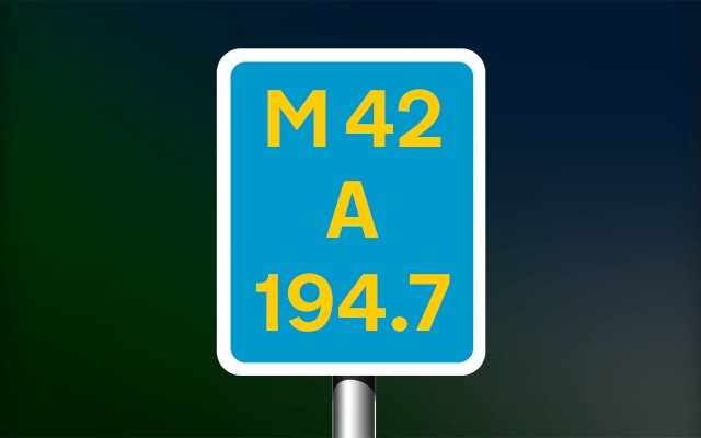 Driver location sign
