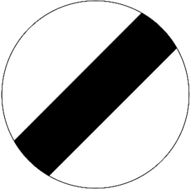 National speed limit sign