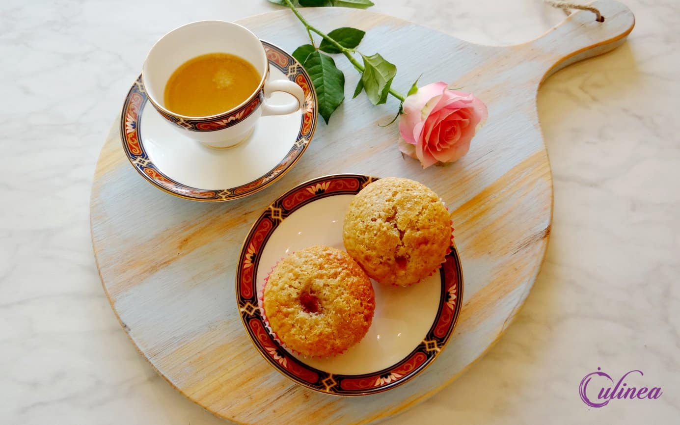 Aardbeien kwarkmuffins