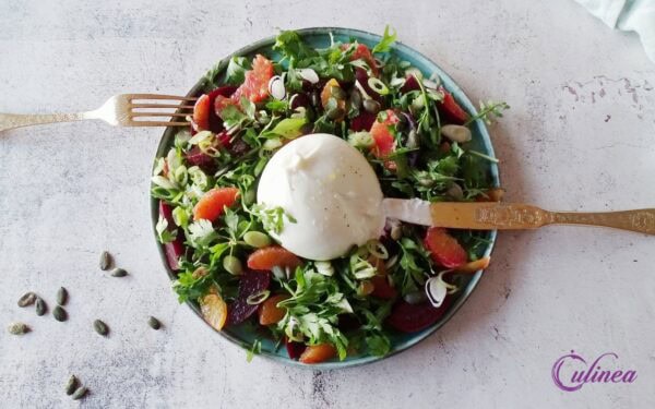 Bietensalade met bloedsinaasappels