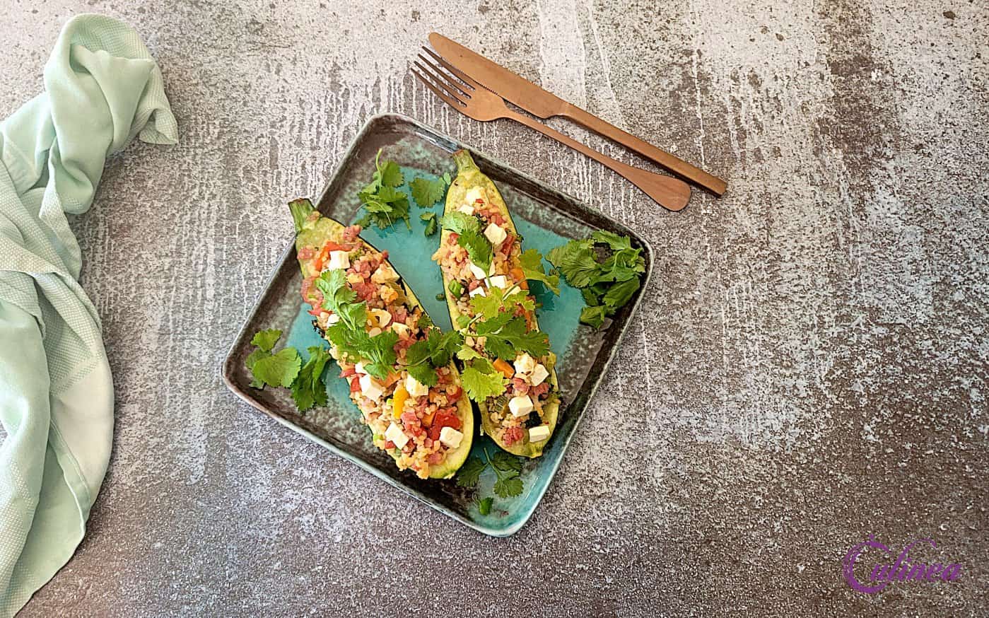 Gevulde courgettes met bulgur