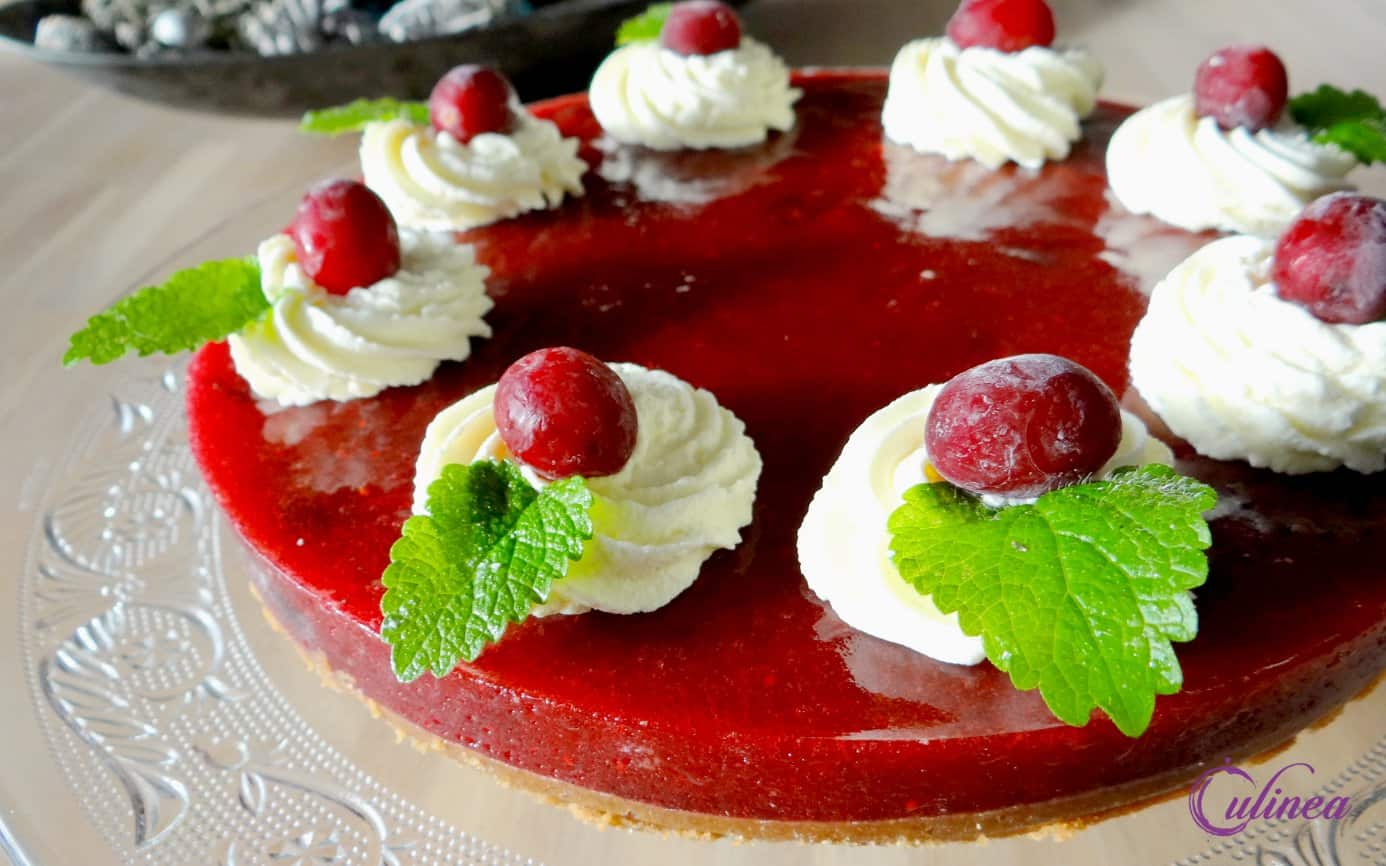 Kersttaartje met cranberries