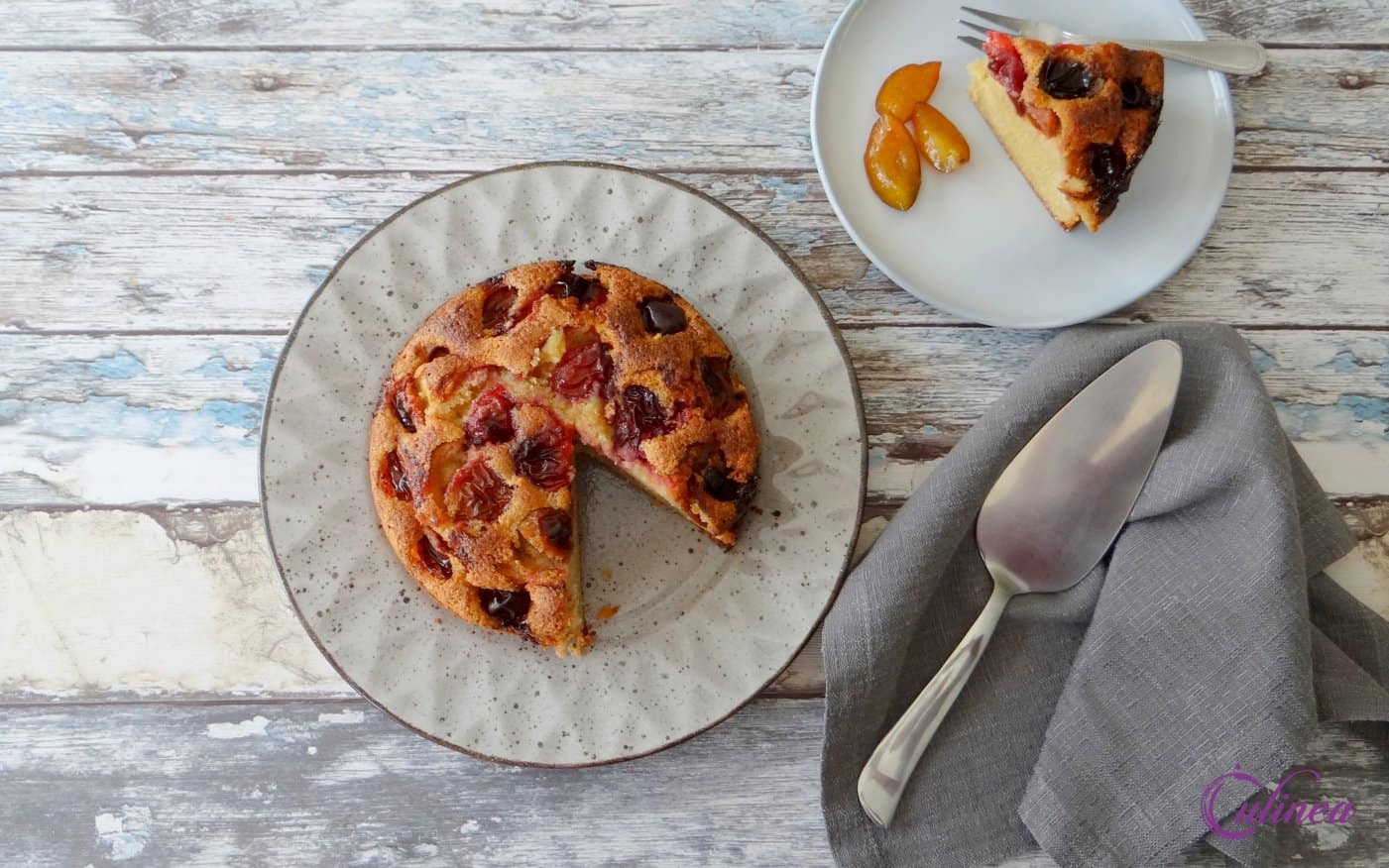 Pruimentaartje van amandelmeel