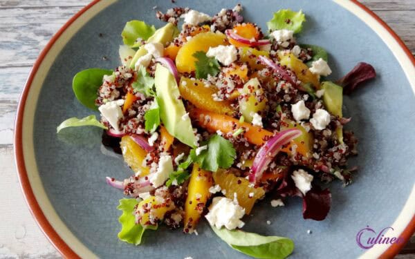 Quinoa salade met gekleurde wortels