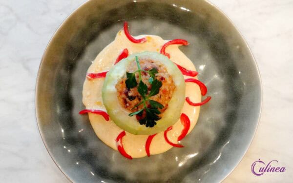 Gevulde koolrabi met kippengehakt