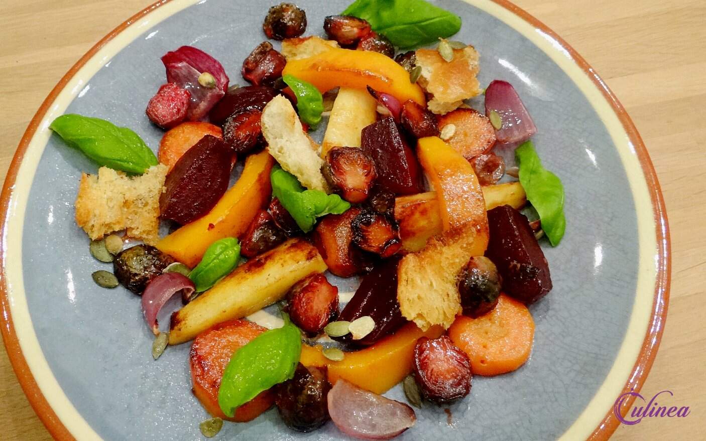 Panzanella met winterse groenten