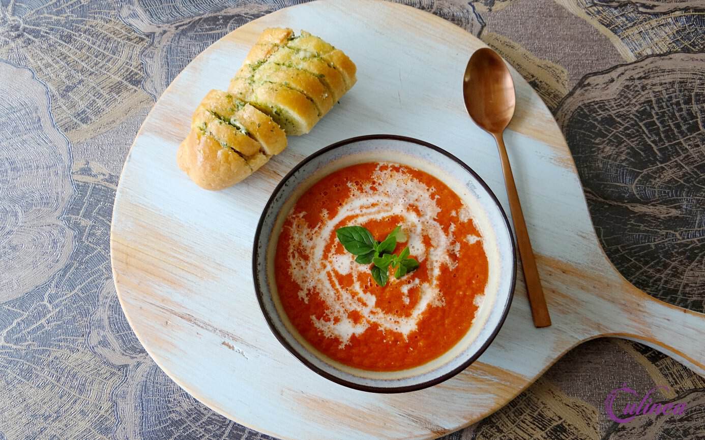 Tomatensoep van geroosterde tomaten