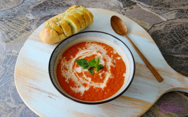 Tomatensoep van geroosterde tomaten