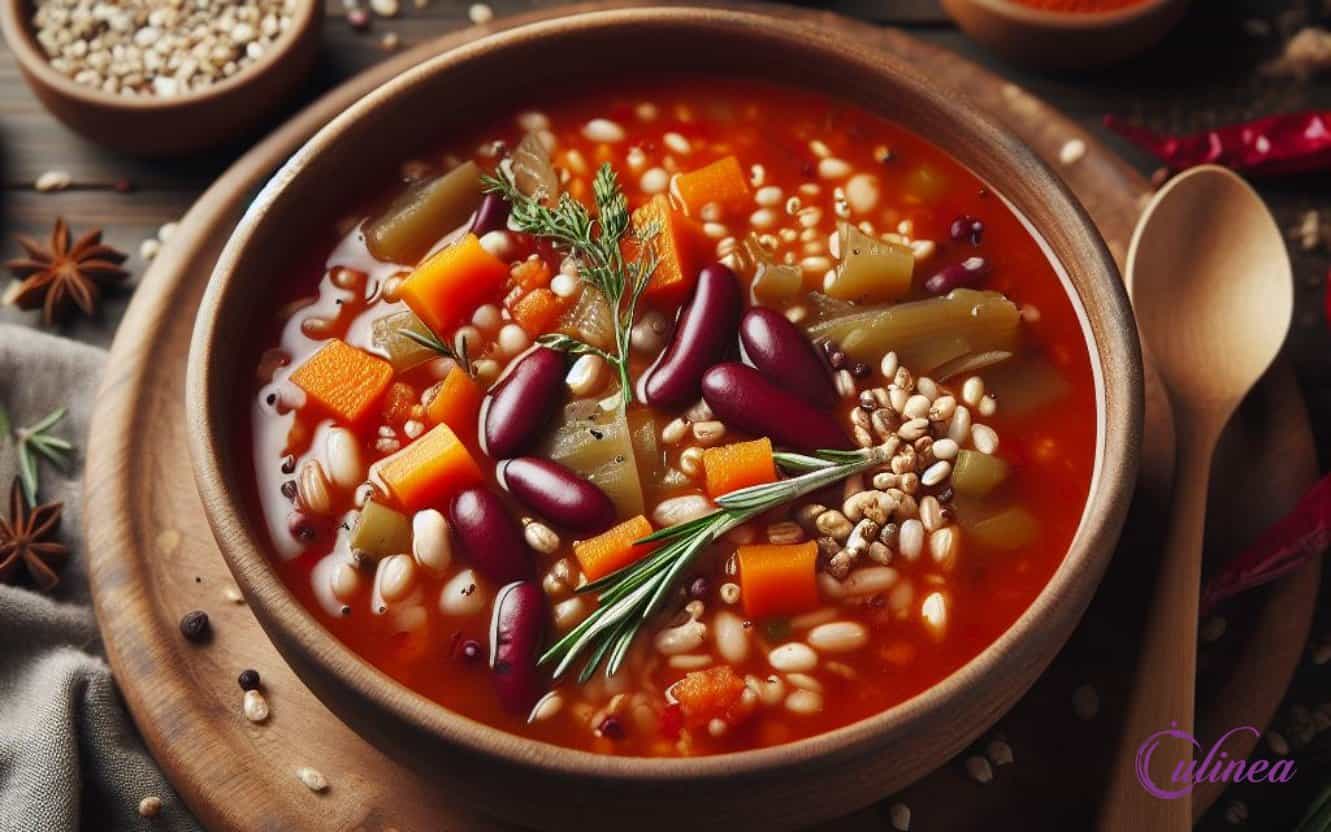 Wintergroentesoep met granen