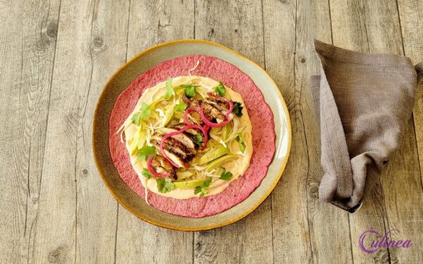 Wrap met blackened kip