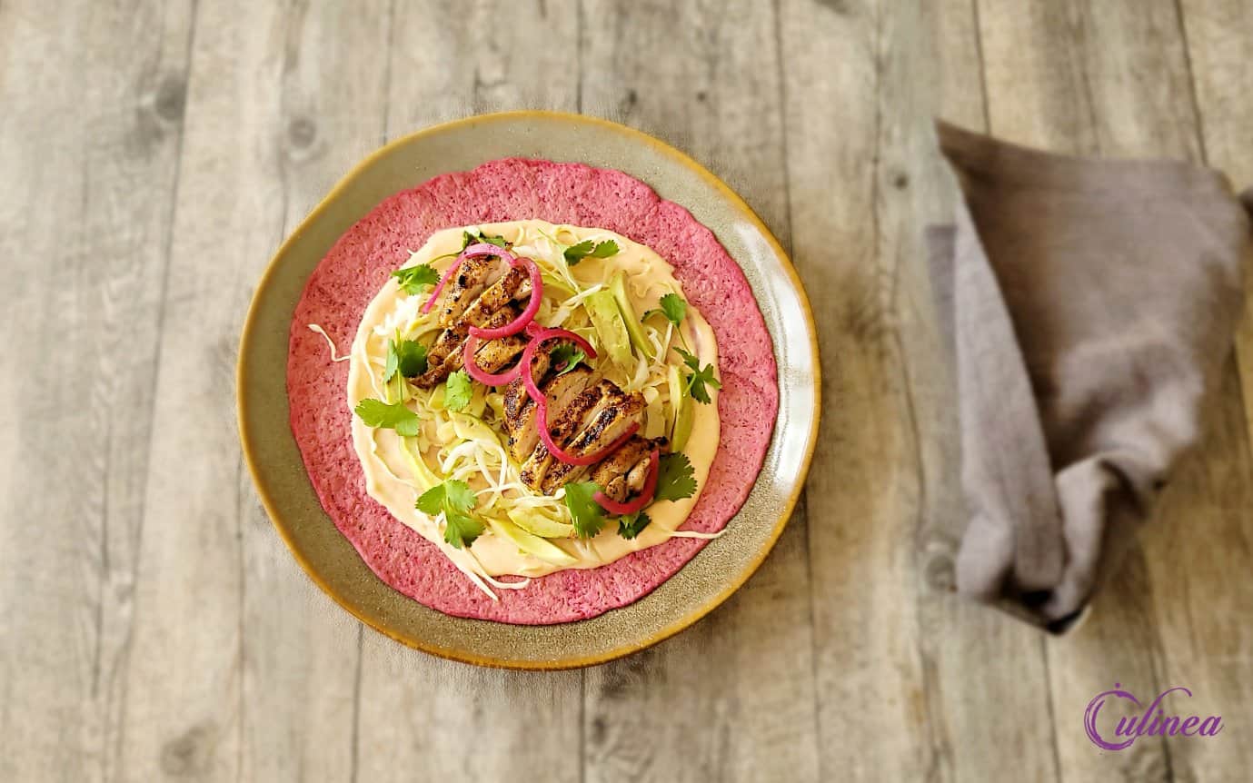 Wrap met blackened kip