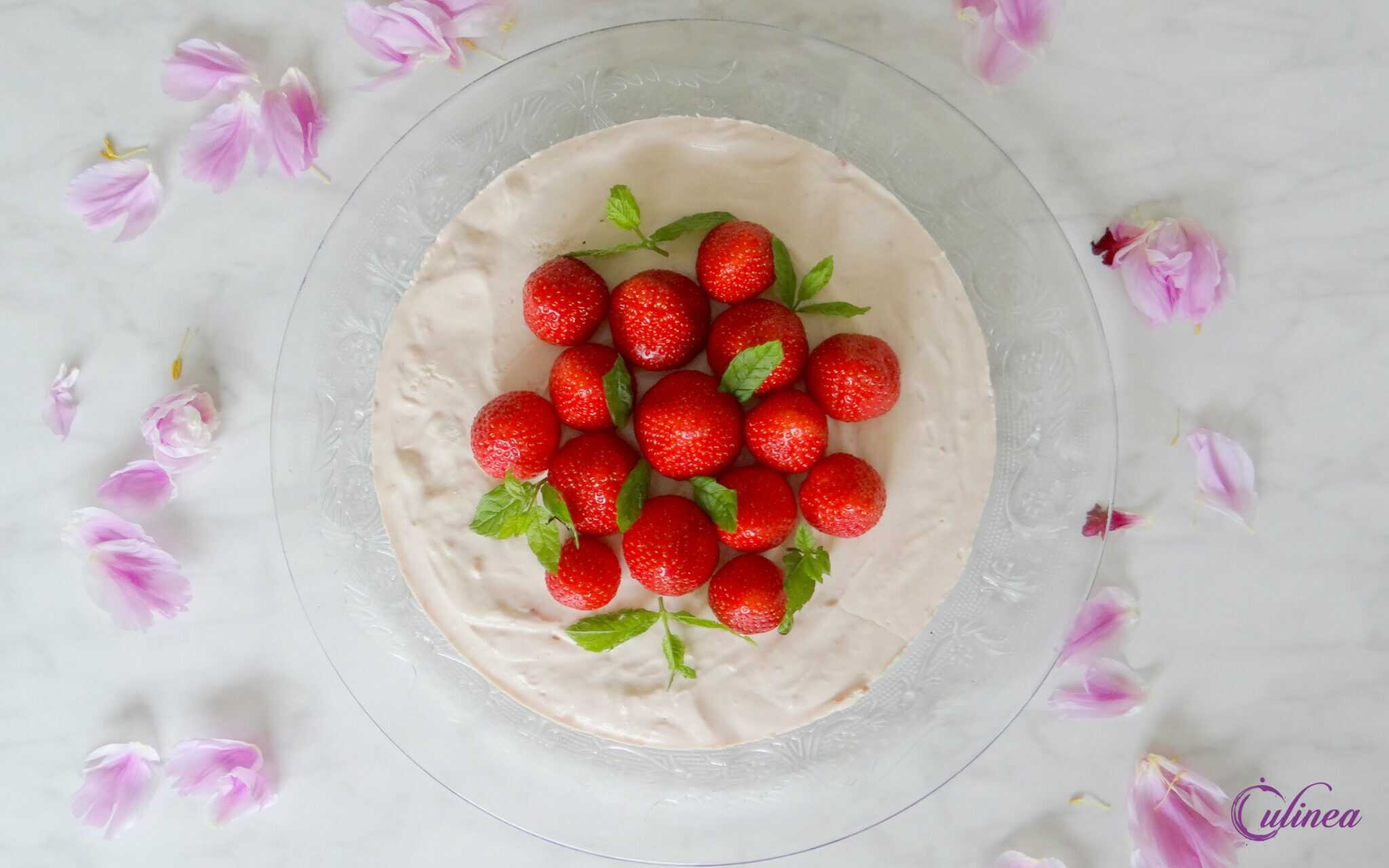 Aardbeien cheesecake