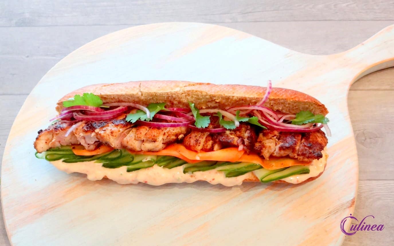 Bánh Mi Vietnamees broodje kip