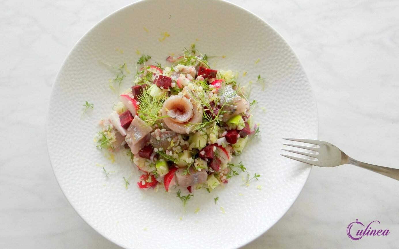 Bulgursalade met haring