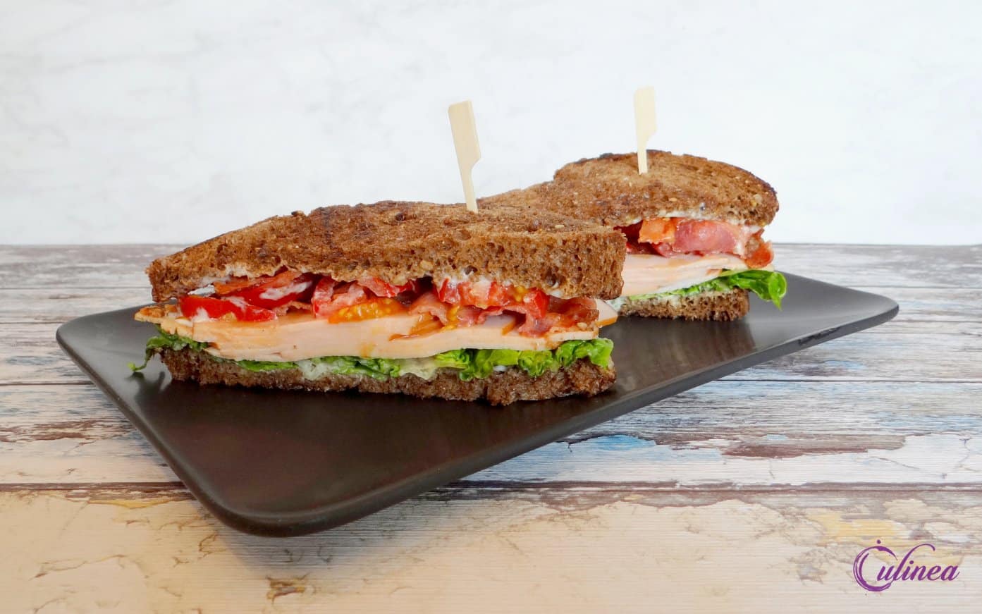 Club Sandwich met gerookte kip