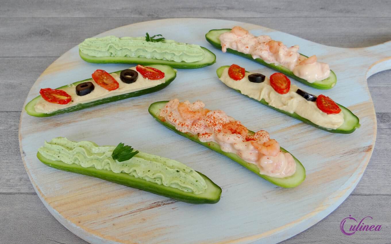 Gevulde mini komkommers