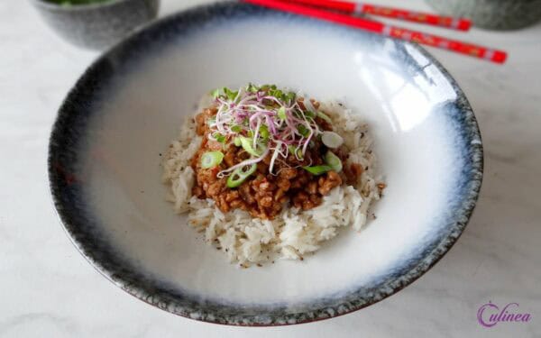 Vegetarische MaPo met rijst