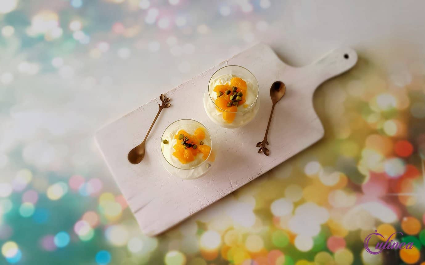 Mandarijnparfait met pistachenoten