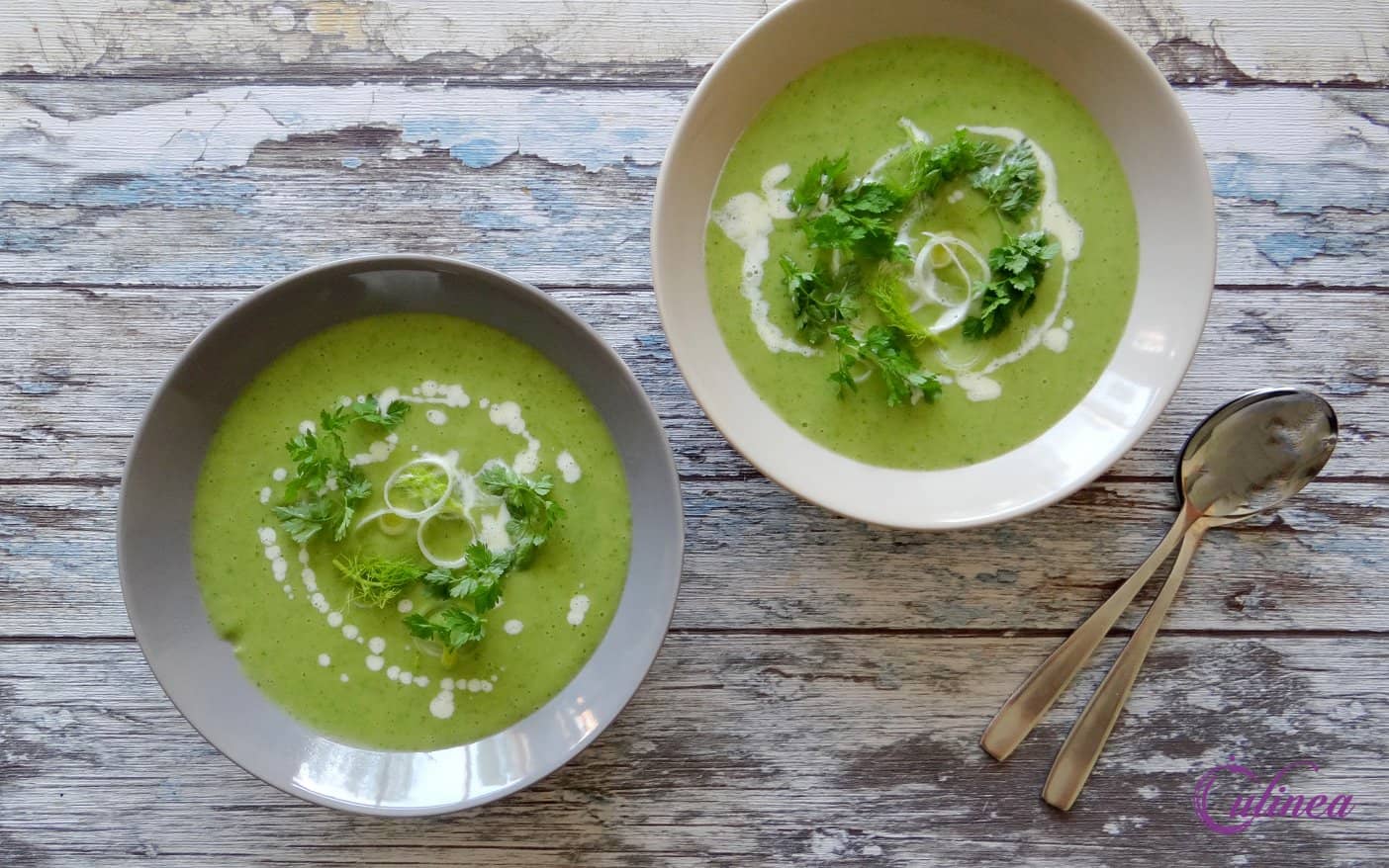 Prei, aardappel, venkelsoep met kervel