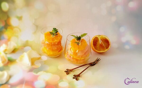 Citrus dessert in een glaasje