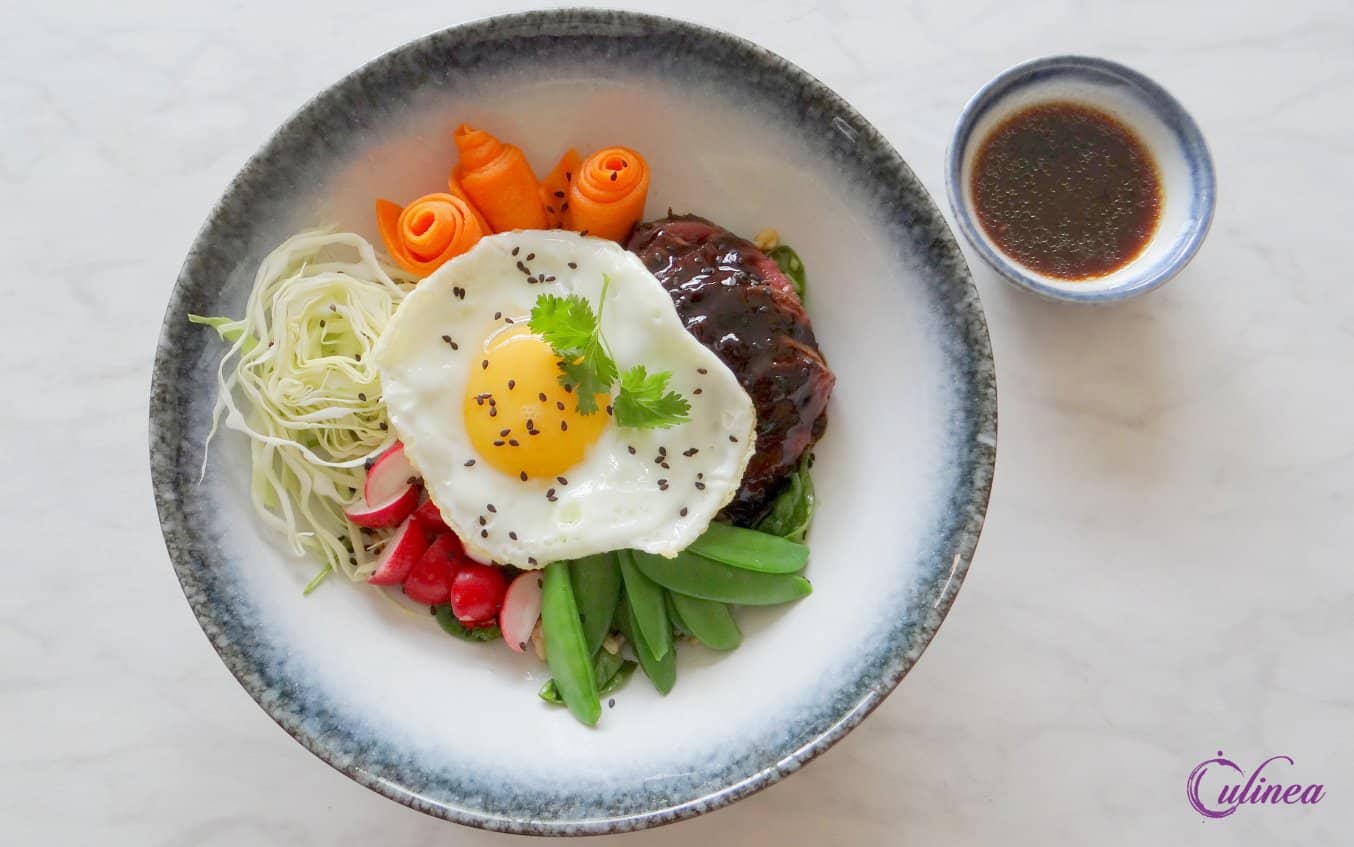Koreaanse Bibimbap met longhaas