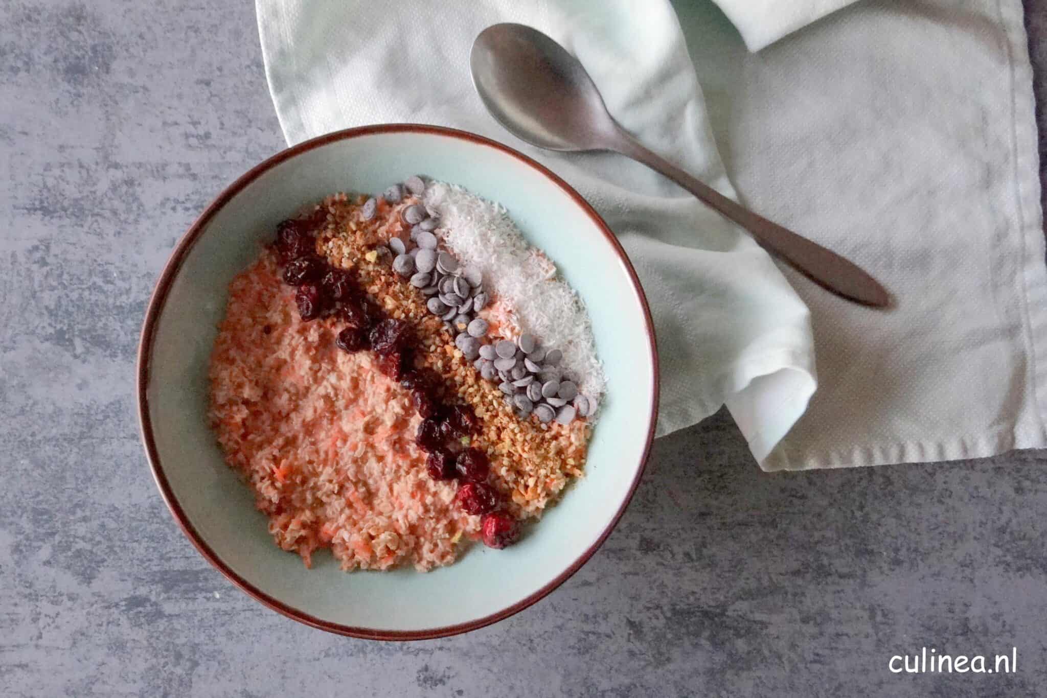 Overnight oats met wortel