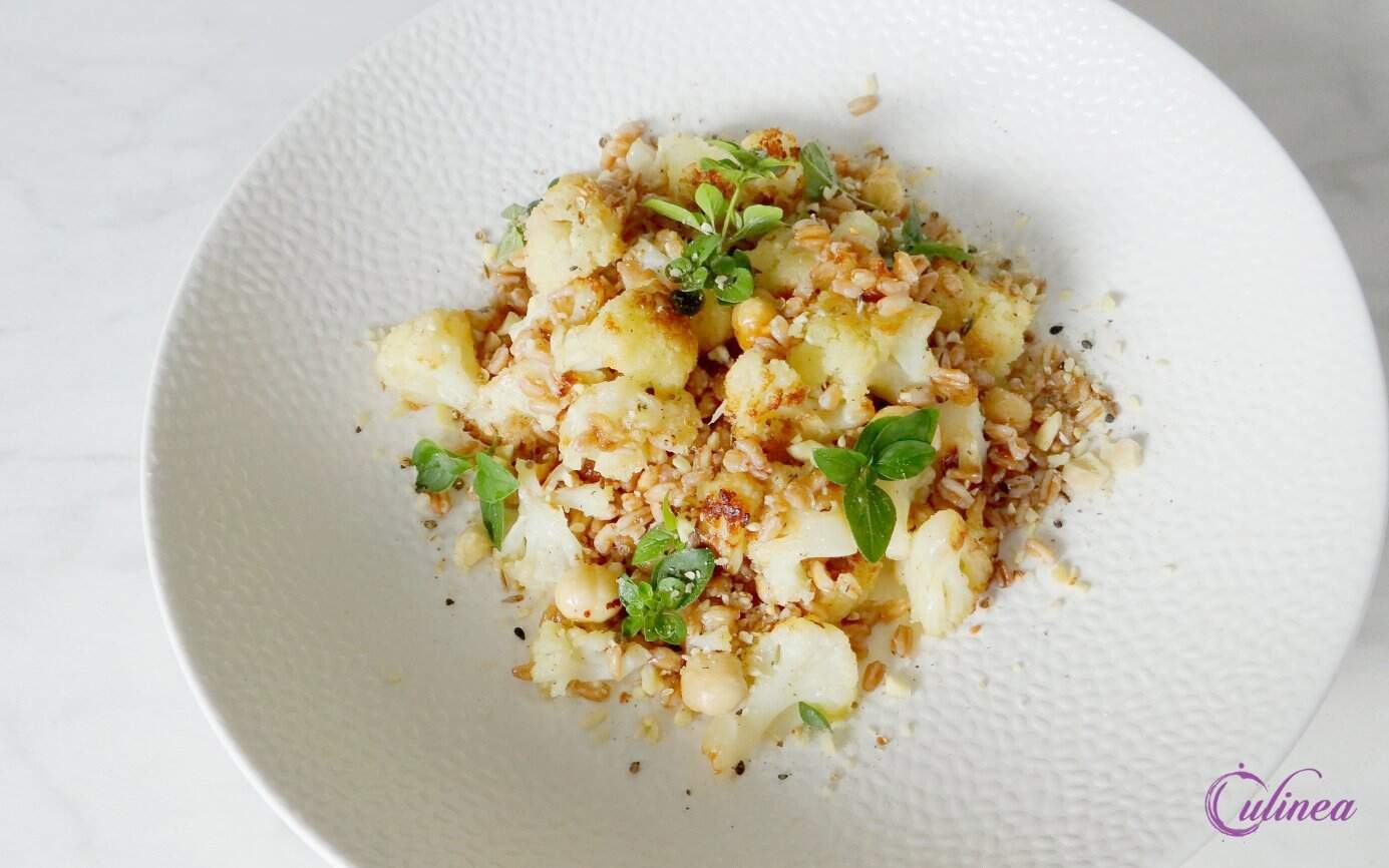 Spelt met gebakken bloemkool