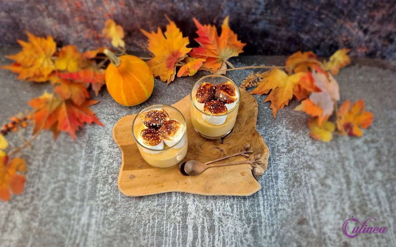 Pompoen cheesecake in een glaasje