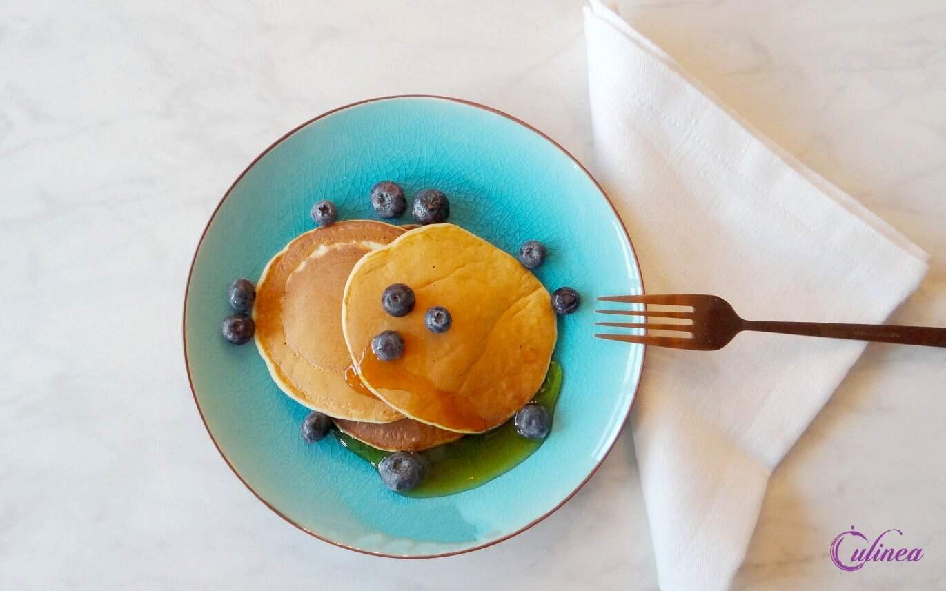 Yoghurt pannenkoekjes met blauwe bessen
