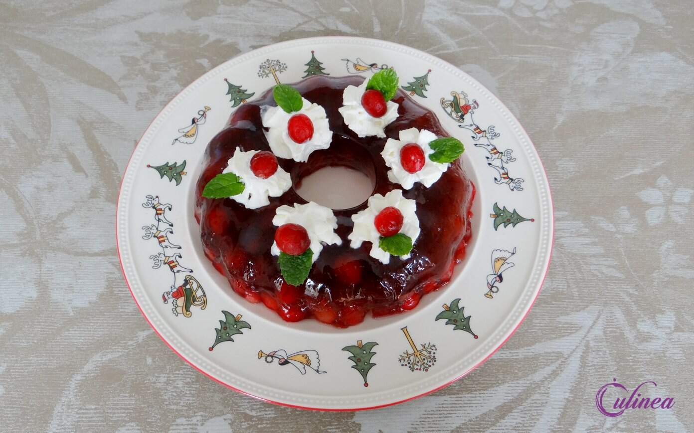 Champagne cranberry Kerstkrans