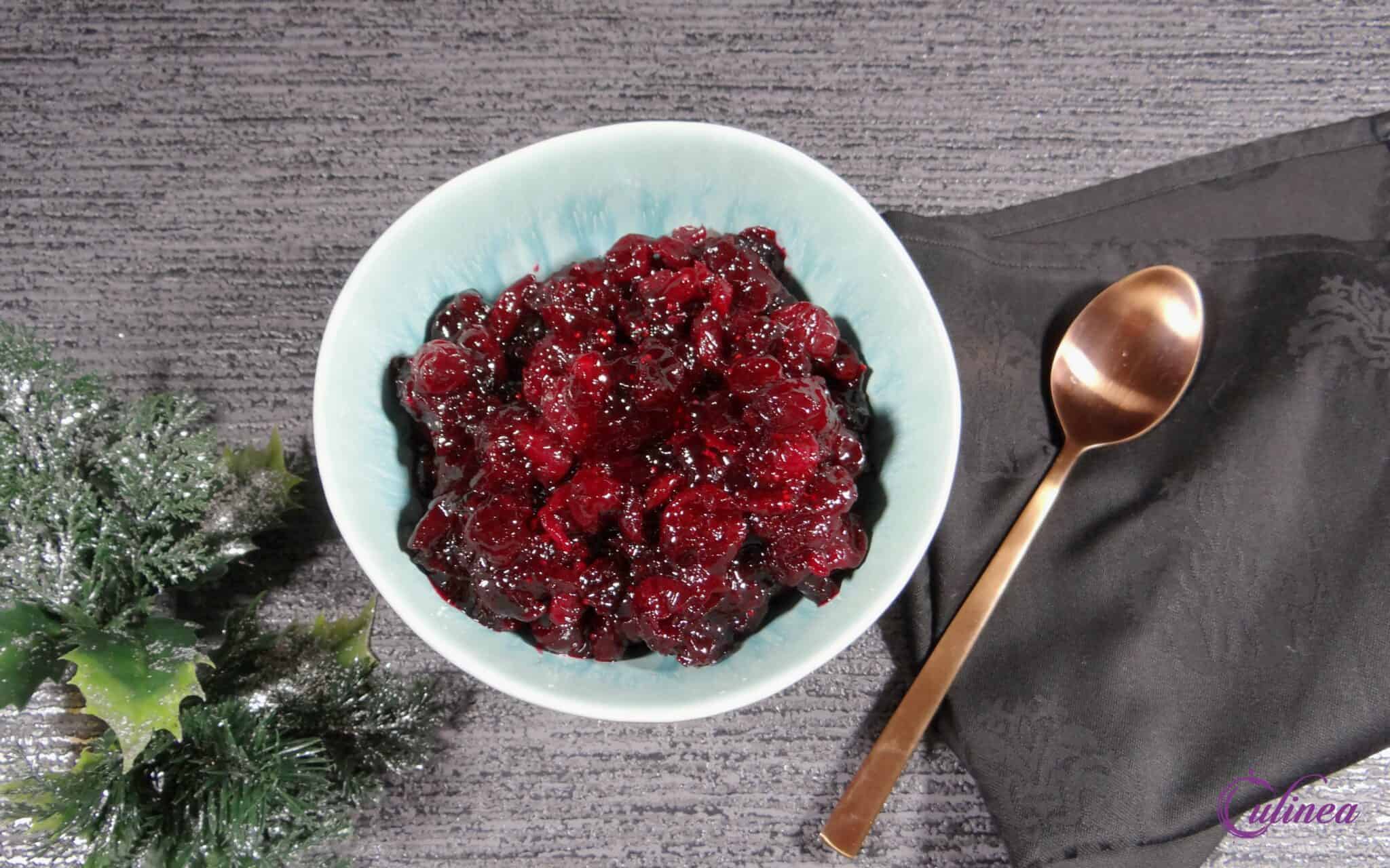Cranberry kersencompote met whisky