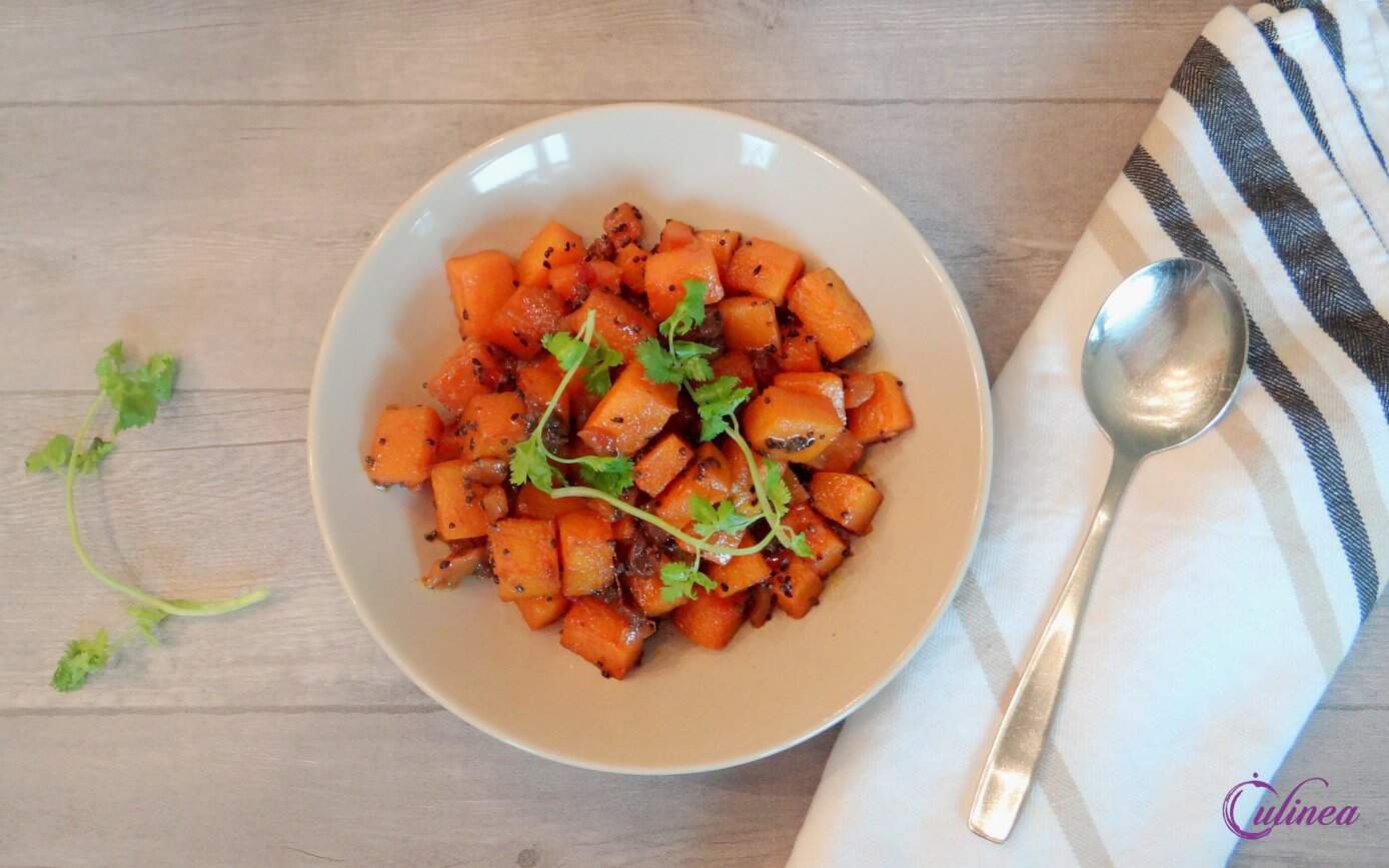 Kruidige pompoenblokjes