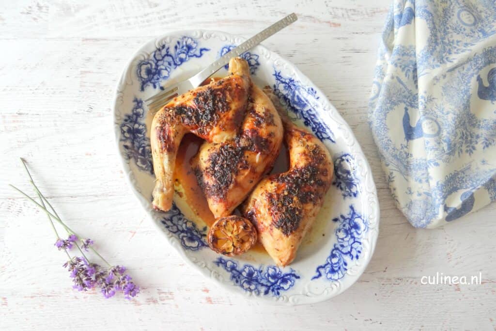 Kip met citroen en lavendel