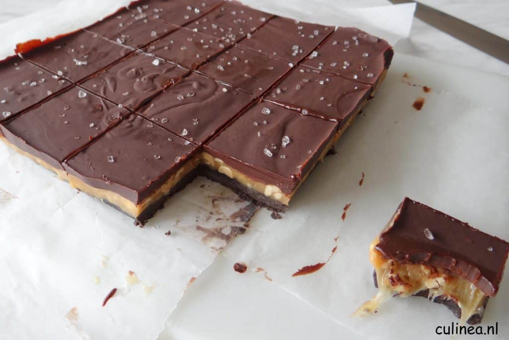 Oreo gezouten karamel en ganache taartje