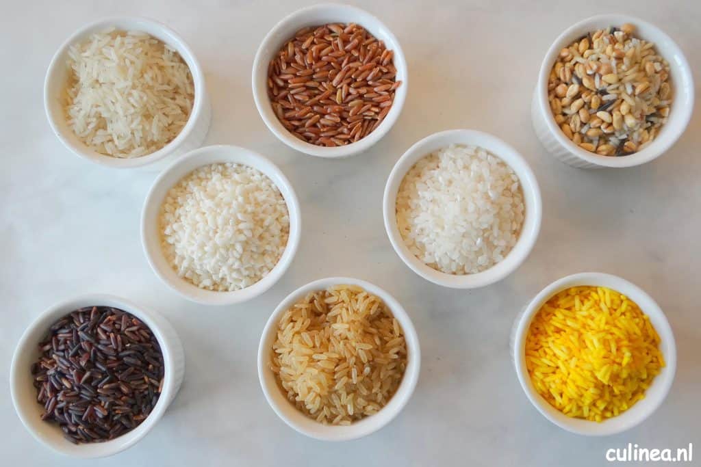 verschillende rijstsoorten