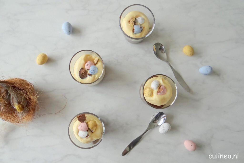 Chocoladeganache met advocaatschuim