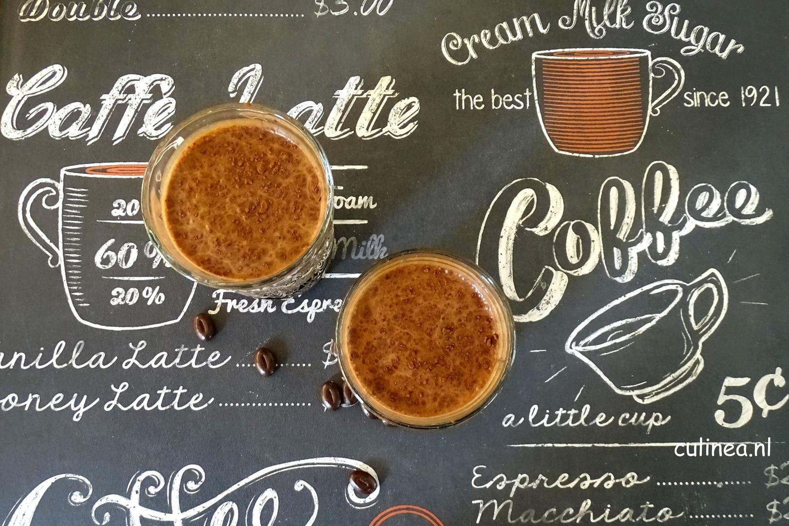 Chocolade mokka smoothie