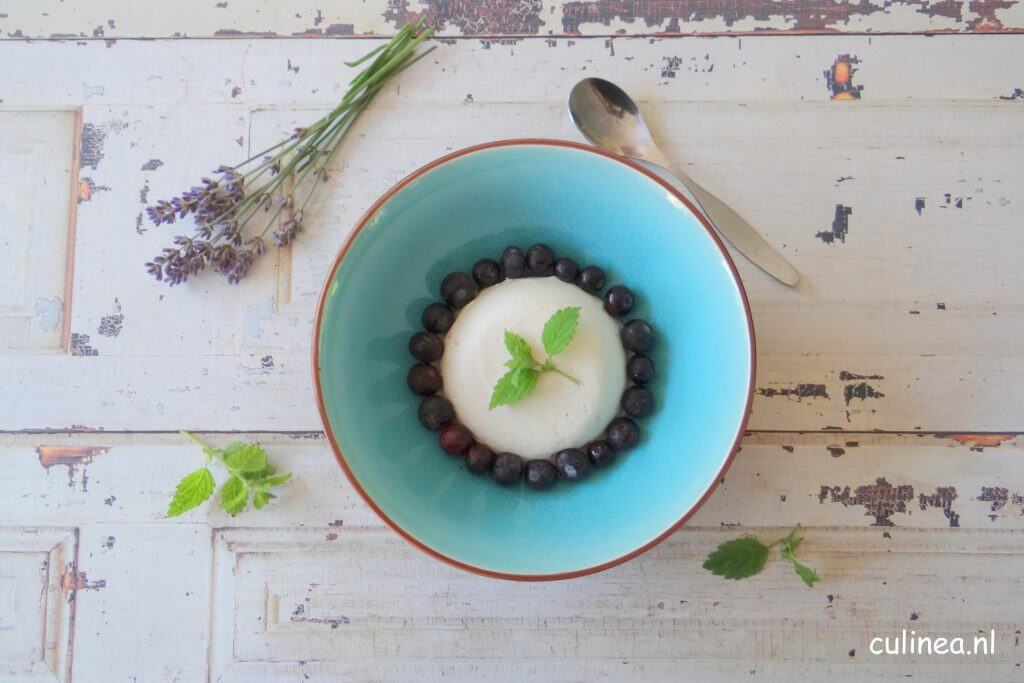 Lavendelijs met blauwe bessen