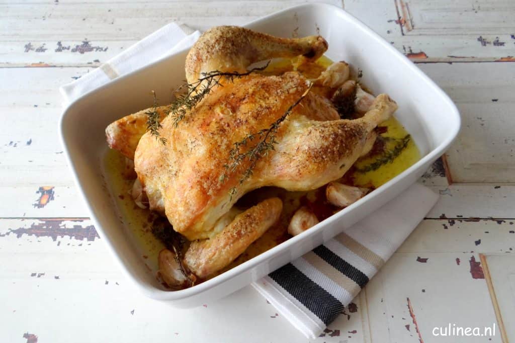 Polderkip met polderknoflook