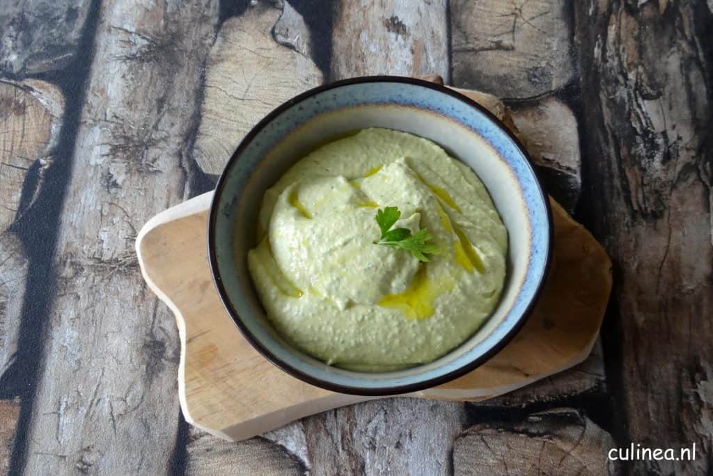 Avocado wasabi hummus