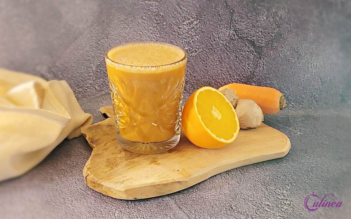 Wortelsmoothie met sinaasappel en gember
