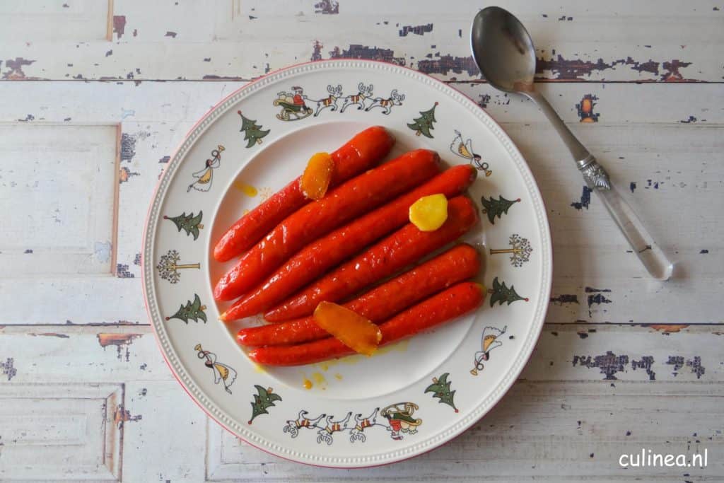 Geglaceerde rode wortelen