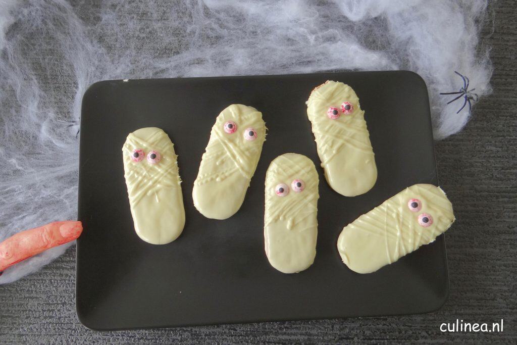 Halloween mummie koekjes