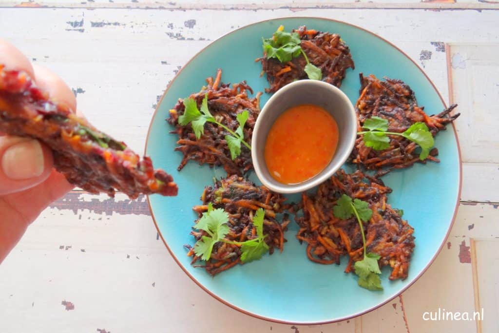 Bahji van gekleurde wortelen