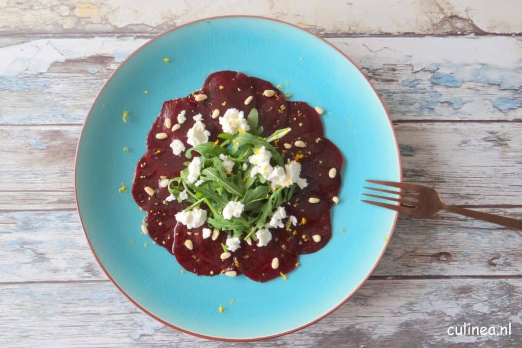 Rode biet carpaccio
