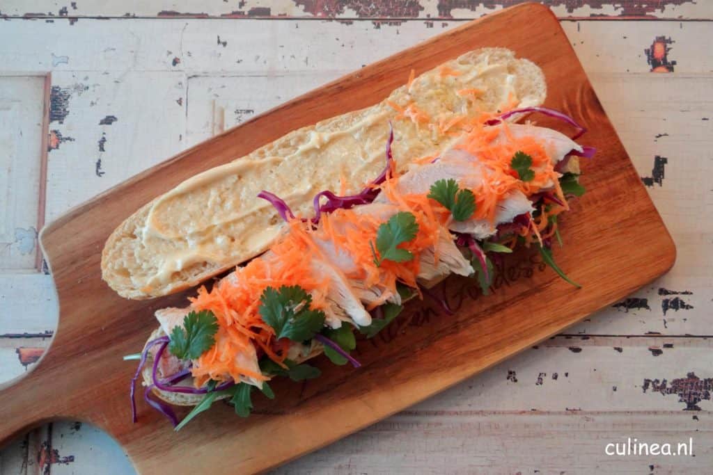 Banh mi van overgebleven kalkoen