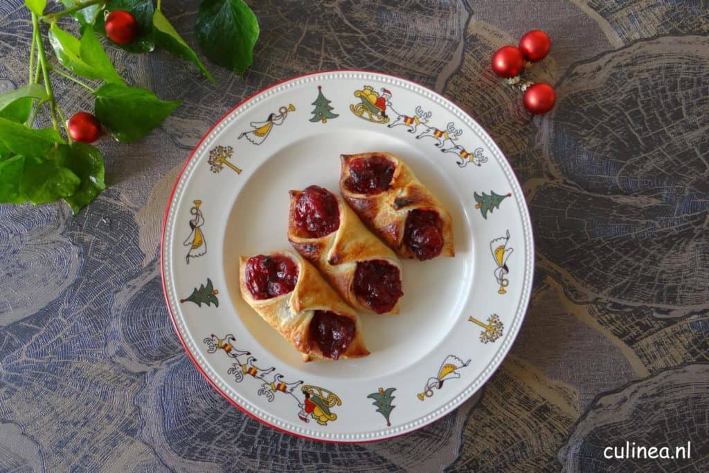 Cranberry amandelspijs taartjes