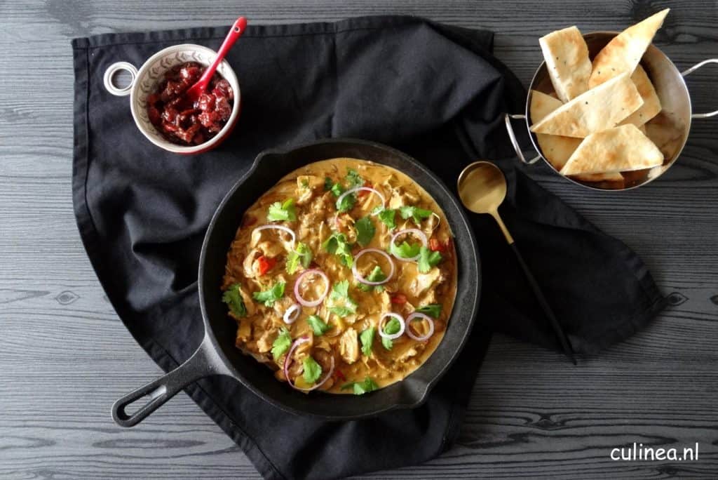 Curry van kalkoen en wokgroenten